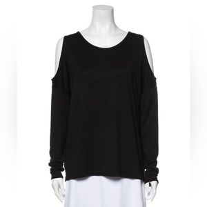 rag & bone Black Cold Shoulder Top